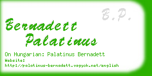 bernadett palatinus business card